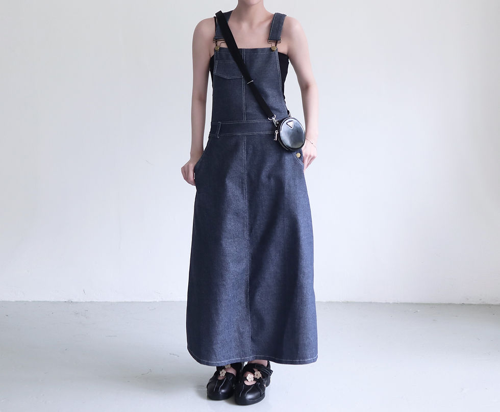 サムネイル： Northfield After Rain Denim Apron Dress
