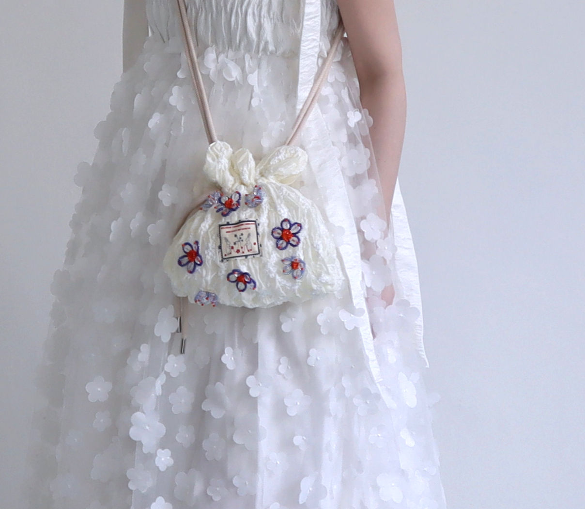 Blue Butterfly Thread Milk Small Garden Things Pouch