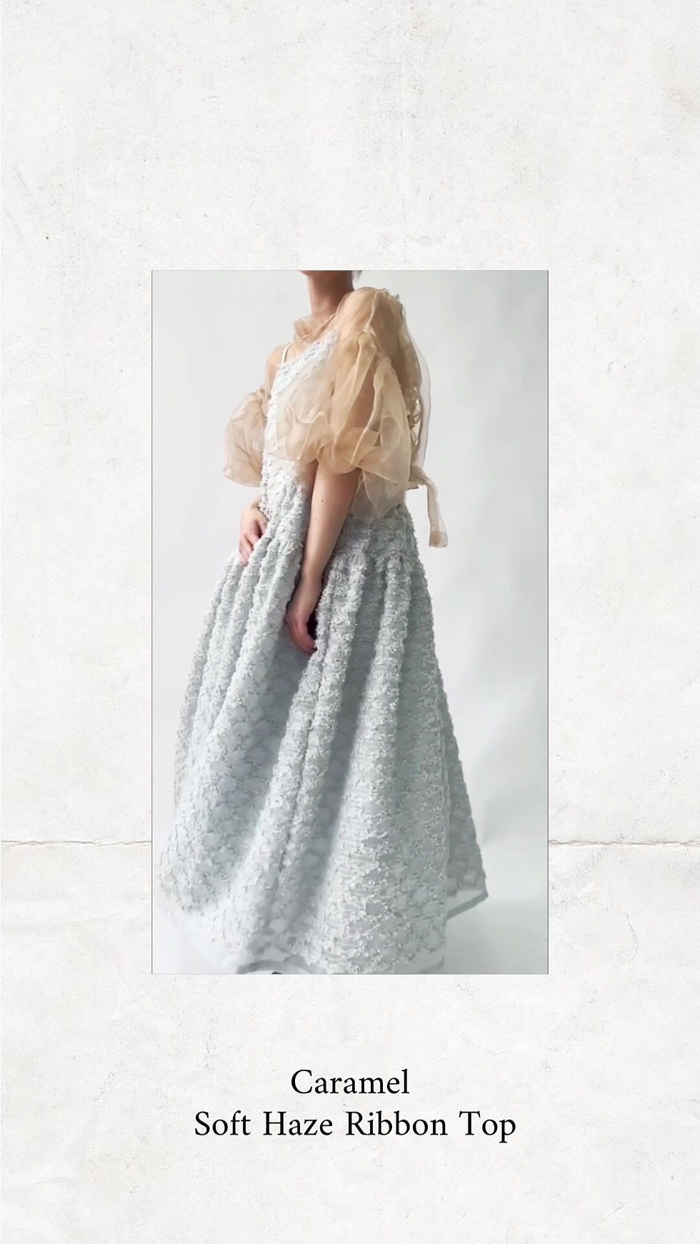 サムネイル： Caramel Soft Haze Ribbon Top  