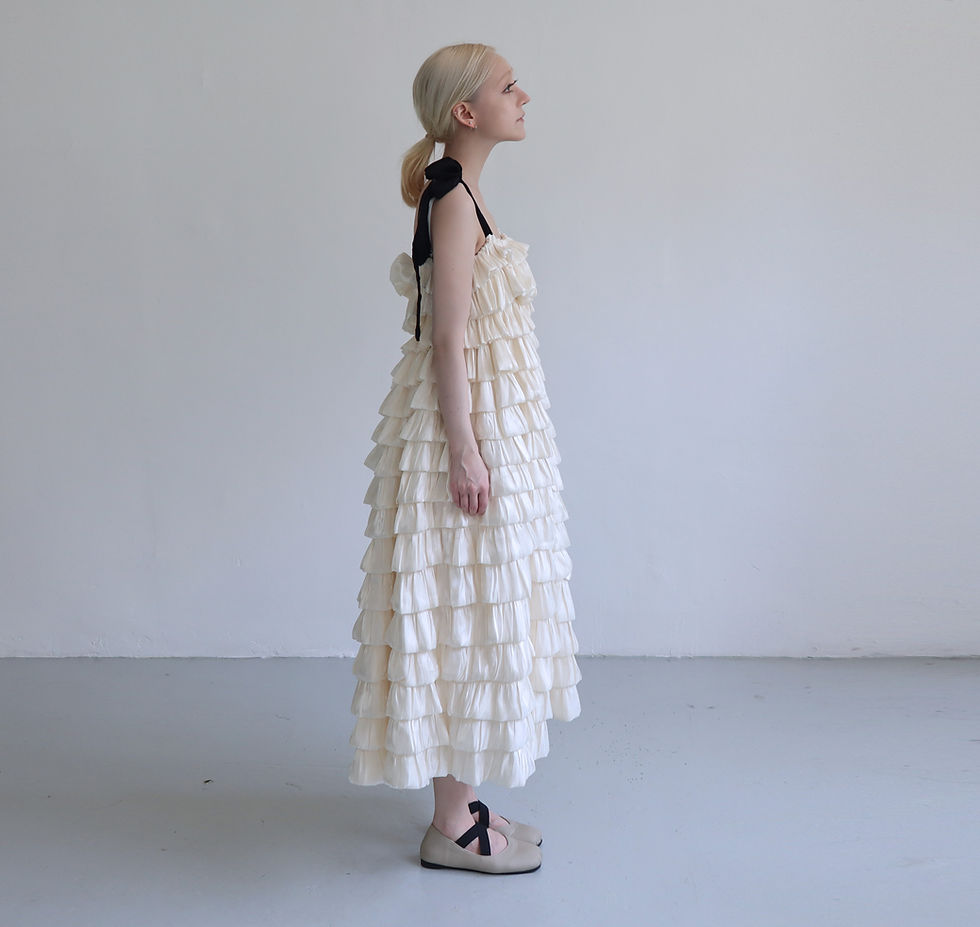 Thumbnail: Ivory Glow Every Cloud Finds the Wind Dress