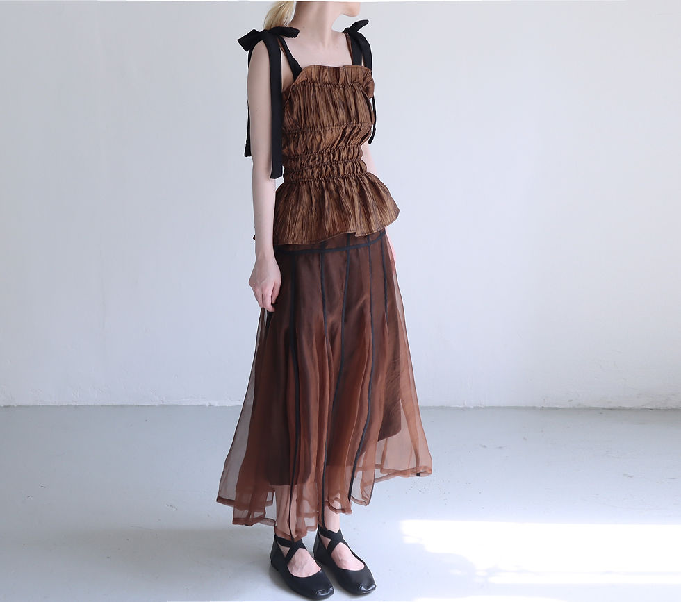 Thumbnail: Caramel Amber Alizée Skirt