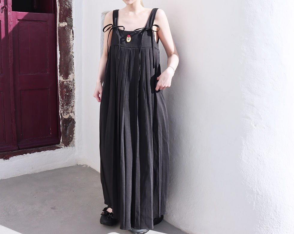縮圖：Black Tullia Pleated Skirt