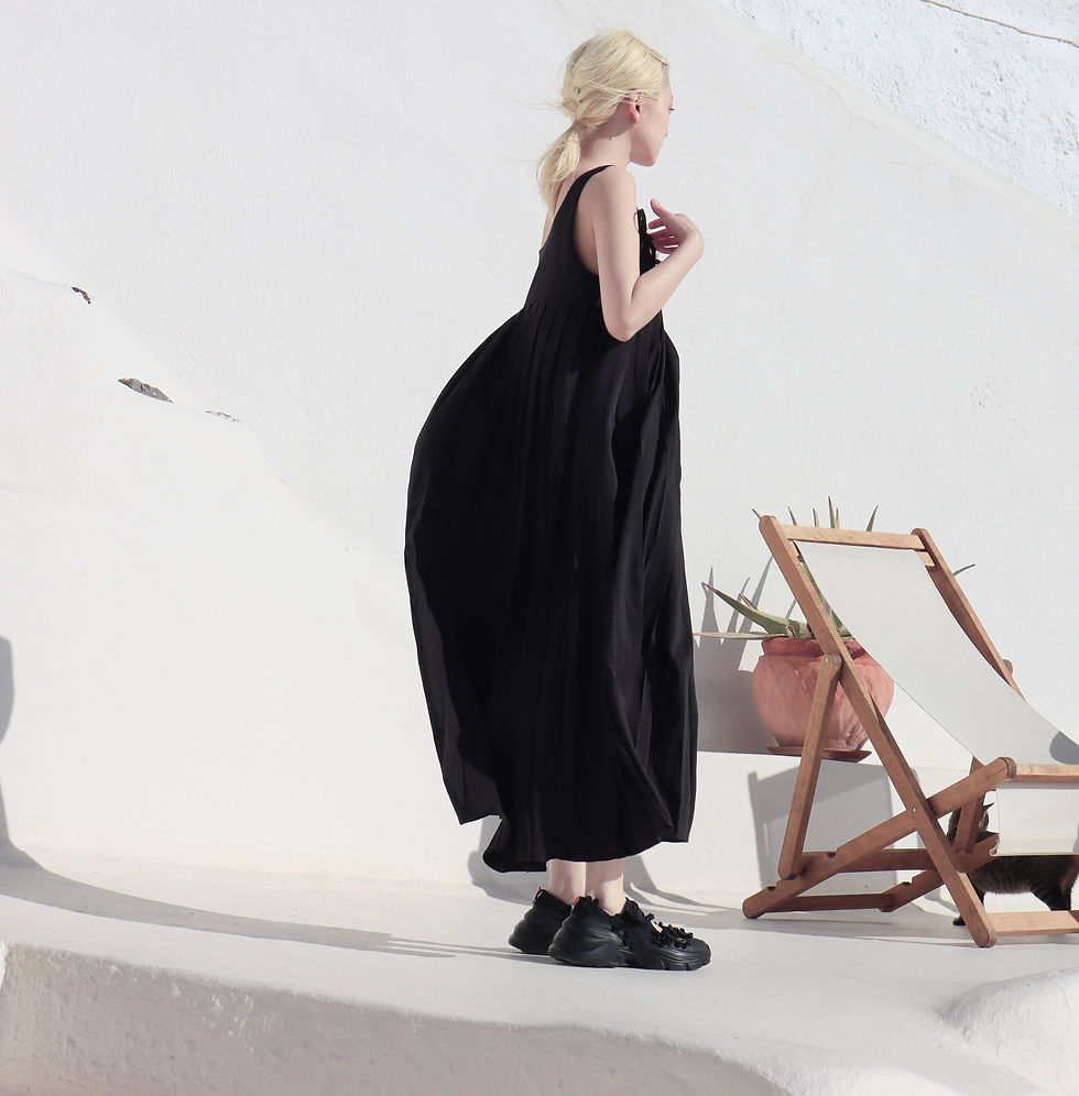 縮圖：Black Tullia Pleated Skirt