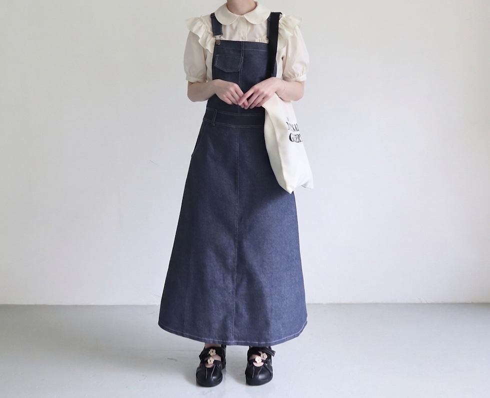 サムネイル： Northfield After Rain Denim Apron Dress