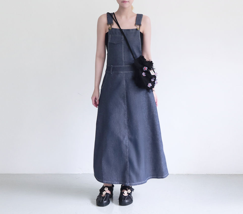 サムネイル： Northfield After Rain Denim Apron Dress