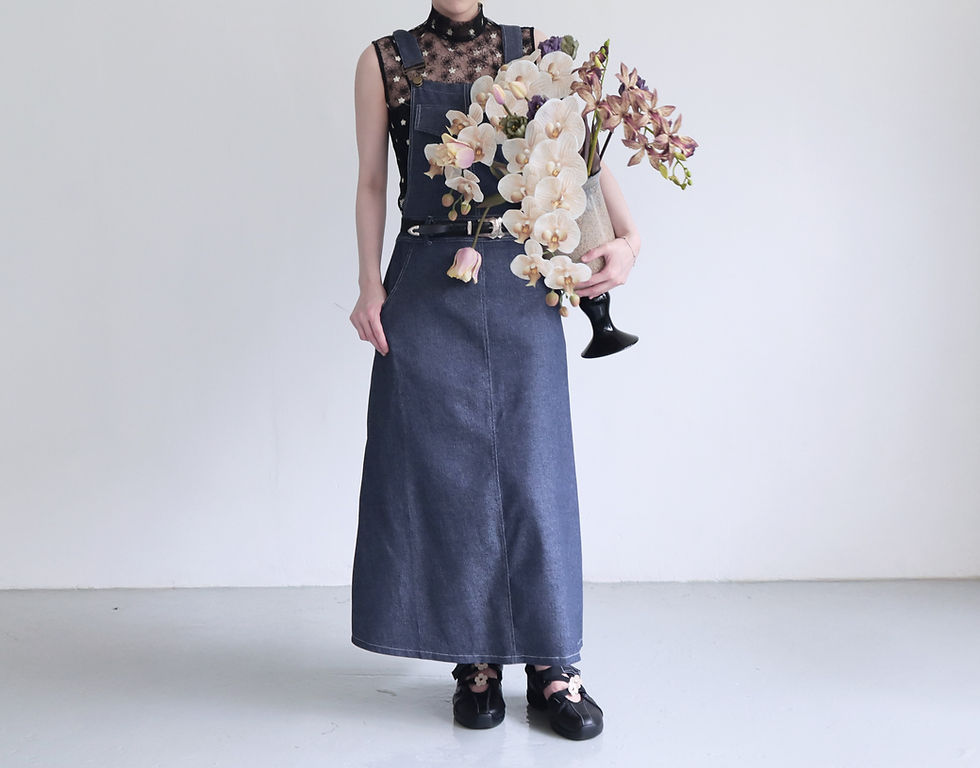 サムネイル： Northfield After Rain Denim Apron Dress