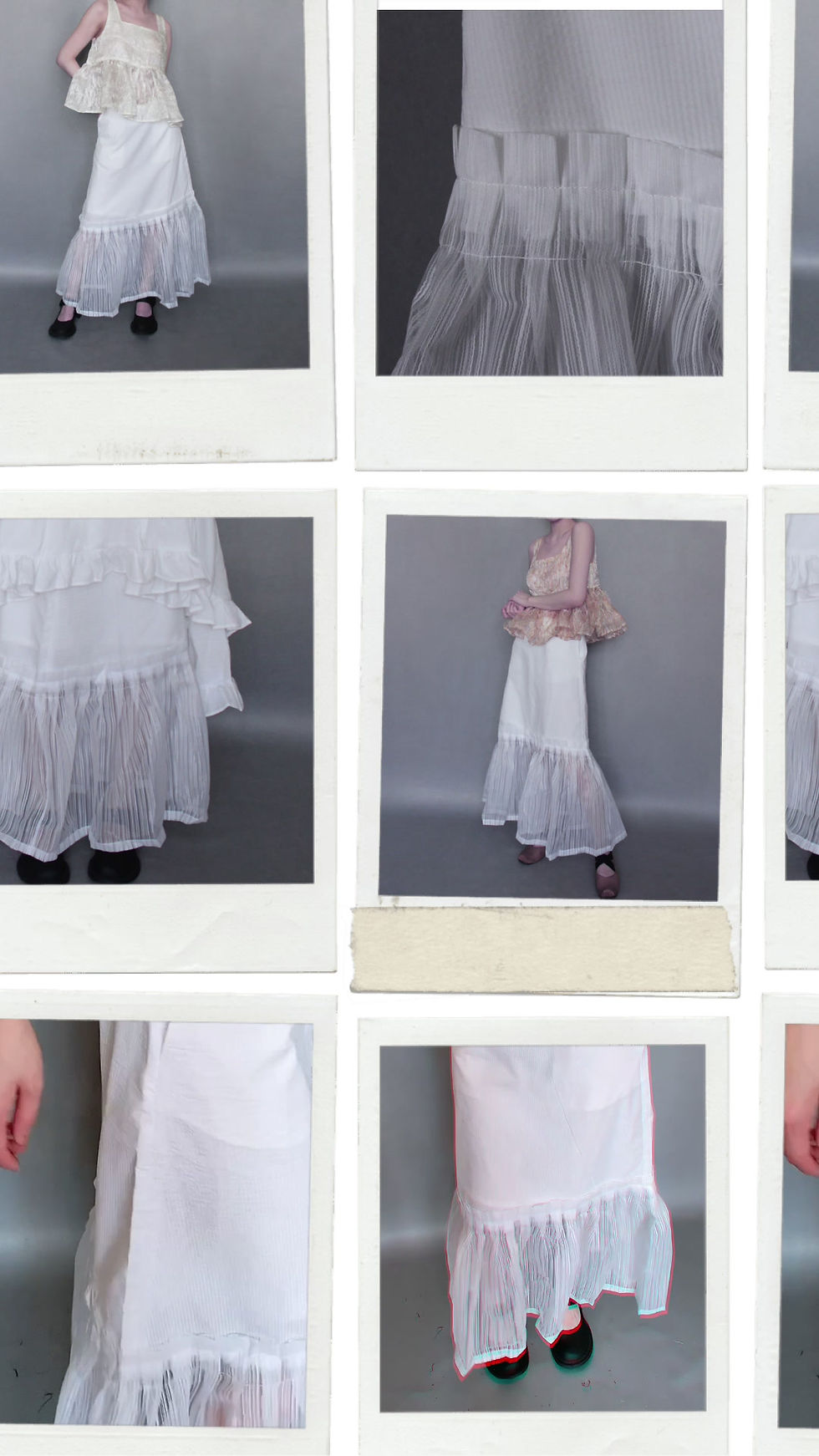 縮圖：Argile White Pleated skirt