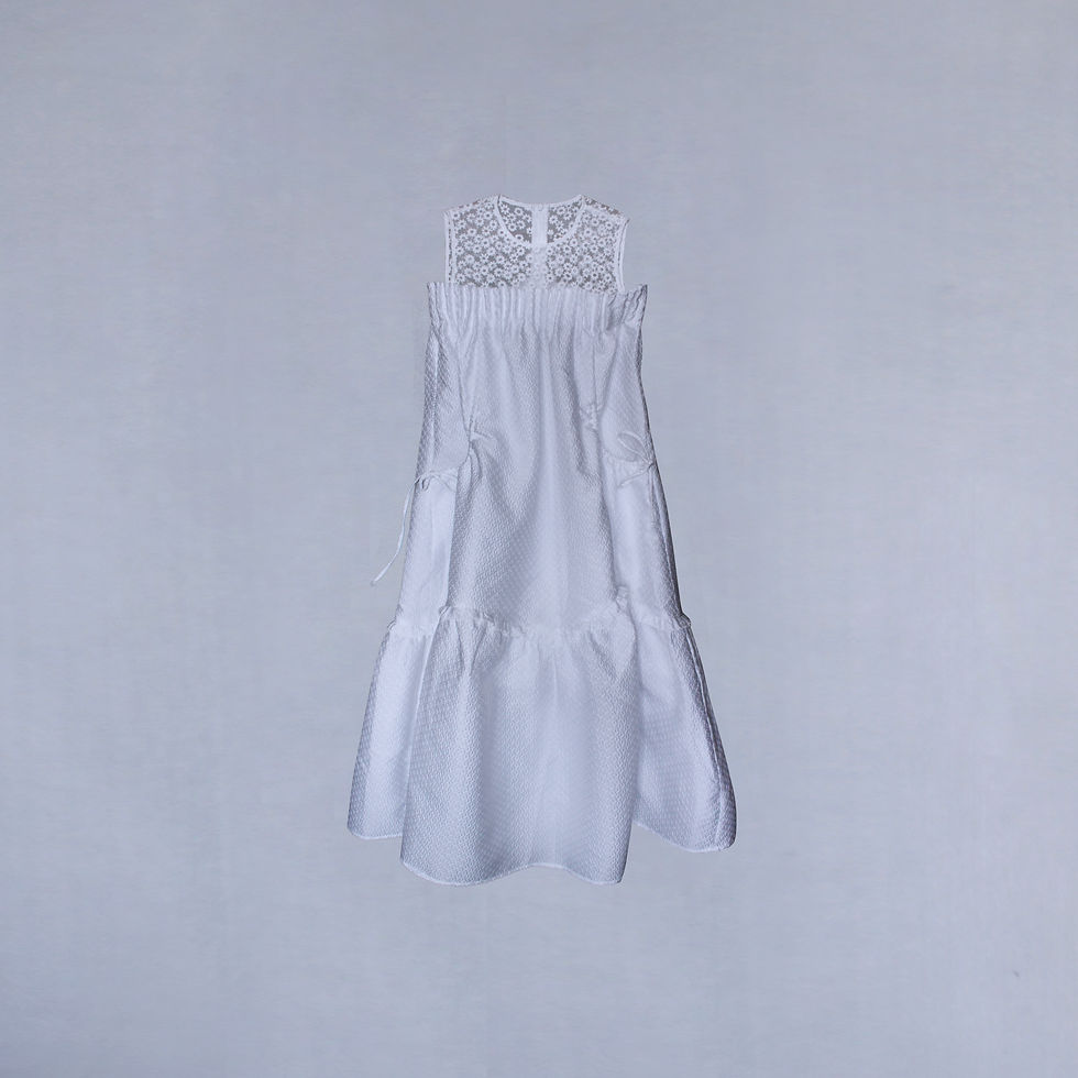 Thumbnail: Chapter 1- Livna White Daisy Jewel Neck Dress