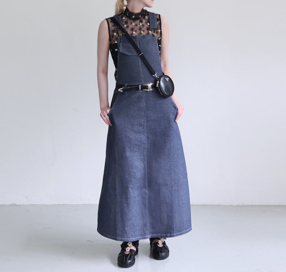 サムネイル： Northfield After Rain Denim Apron Dress