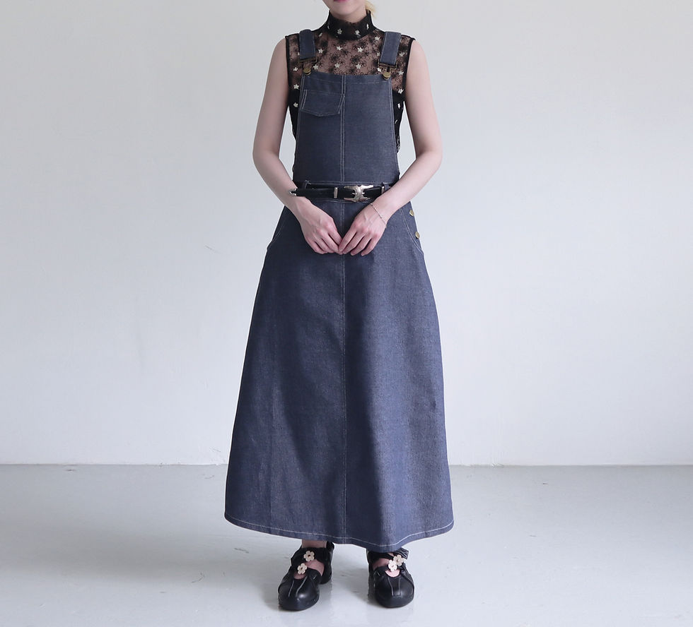 サムネイル： Northfield After Rain Denim Apron Dress