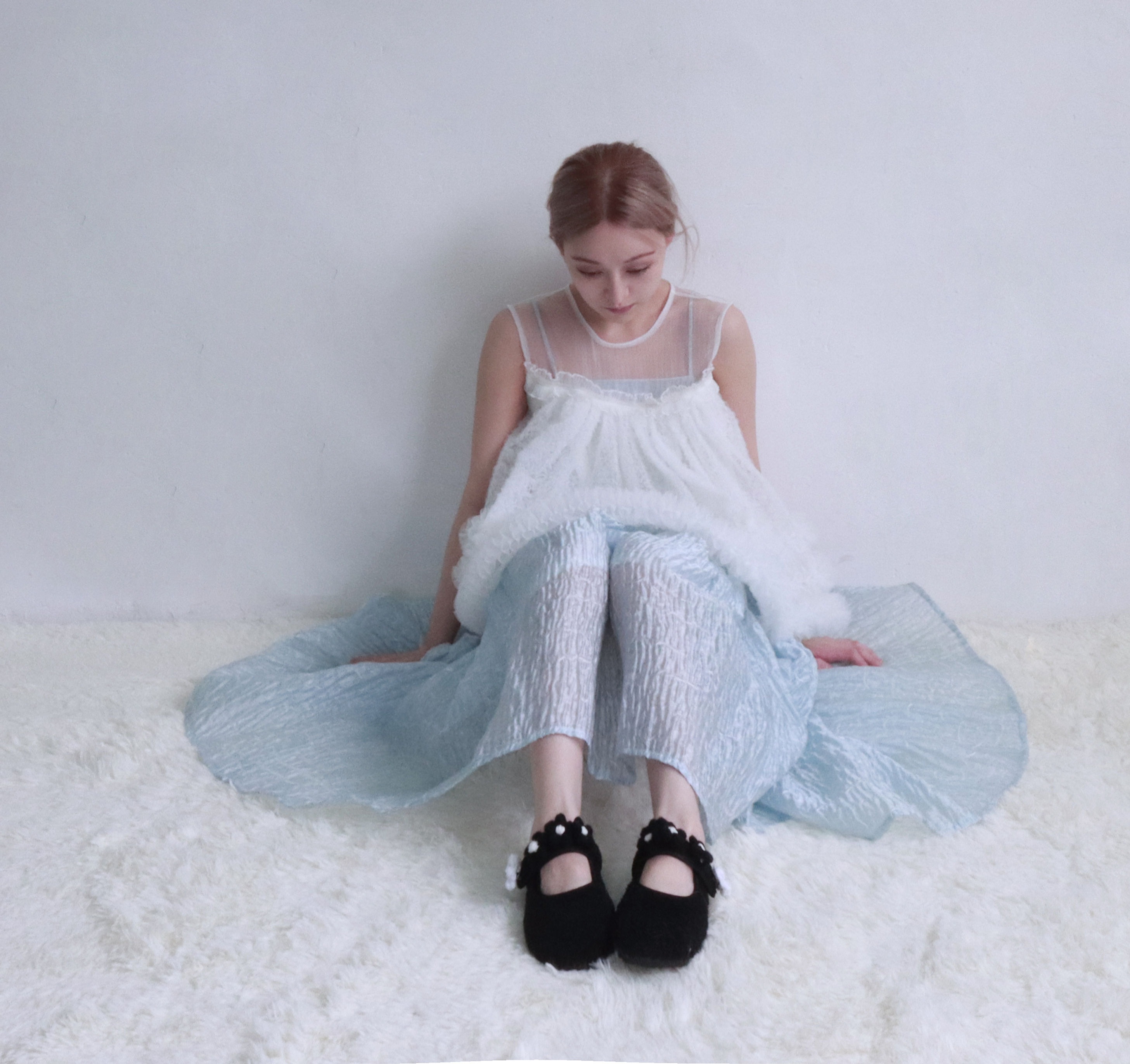 Bleu Dragée  Bouffant Dress