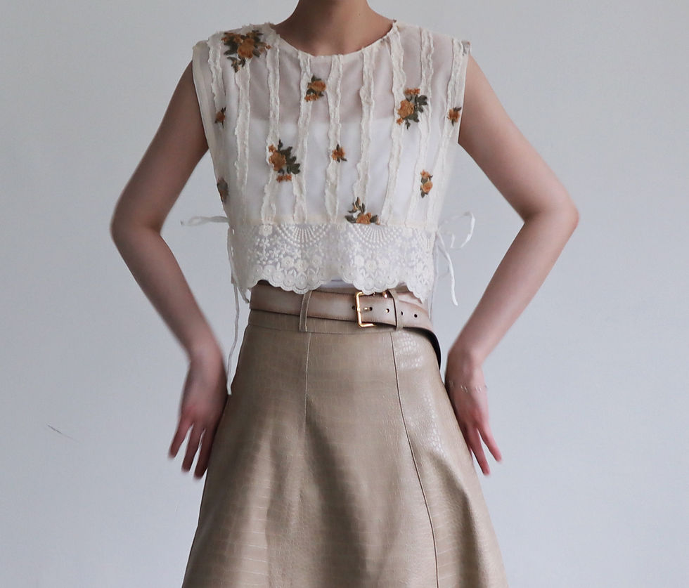 サムネイル： Ivory Rosethread Fleurmoire Corset
