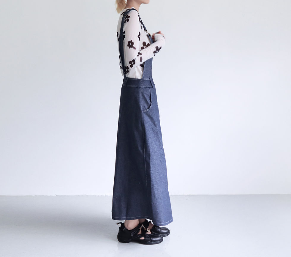 サムネイル： Northfield After Rain Denim Apron Dress