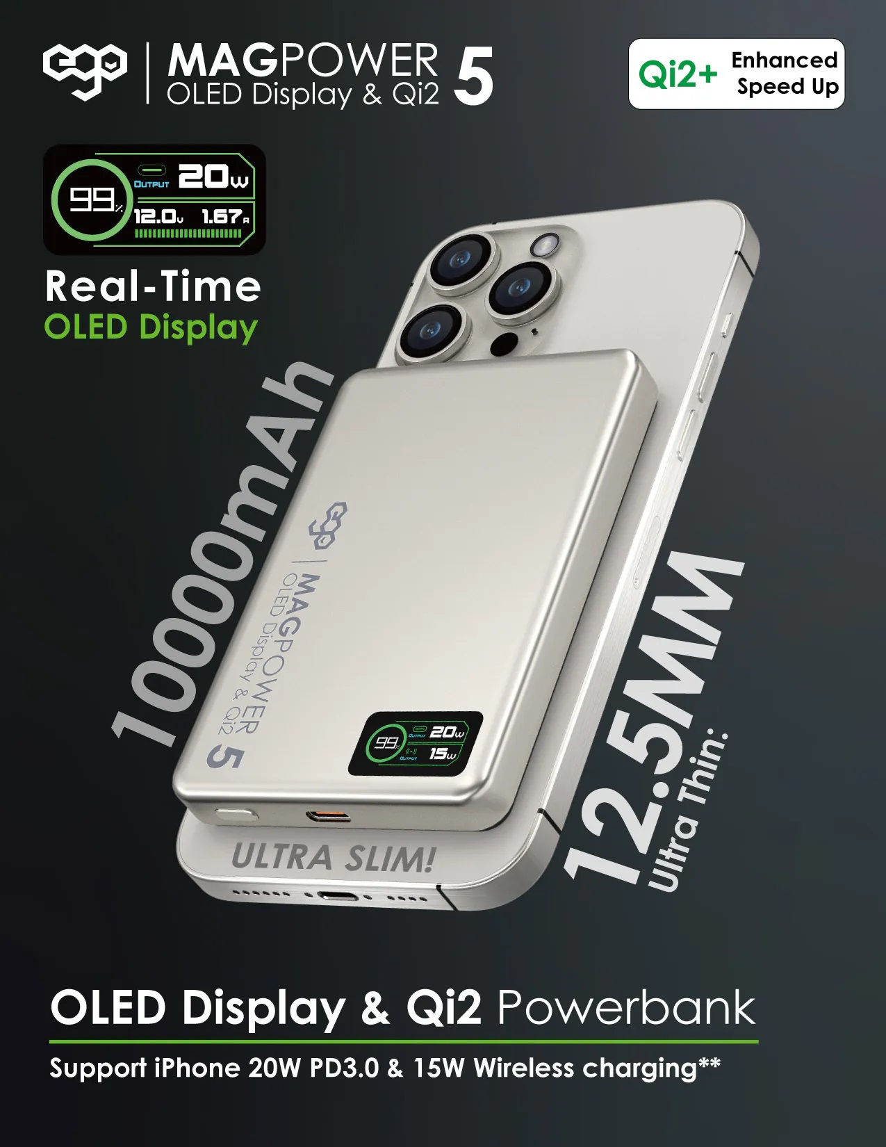 EGO MAGPOWER Gen.5 10000mAh magsafe 移動電源