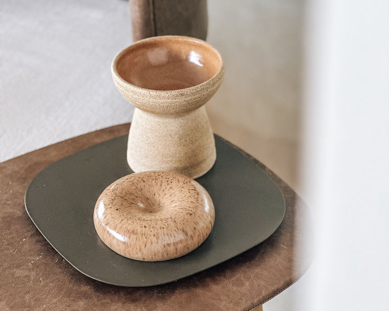 decoração em cerâmica artesanal minimalista