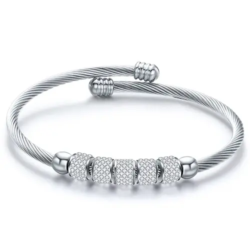 Thumbnail: Woman Bracelet and Bangles With Magnetic Clasp Women Stainless Steel