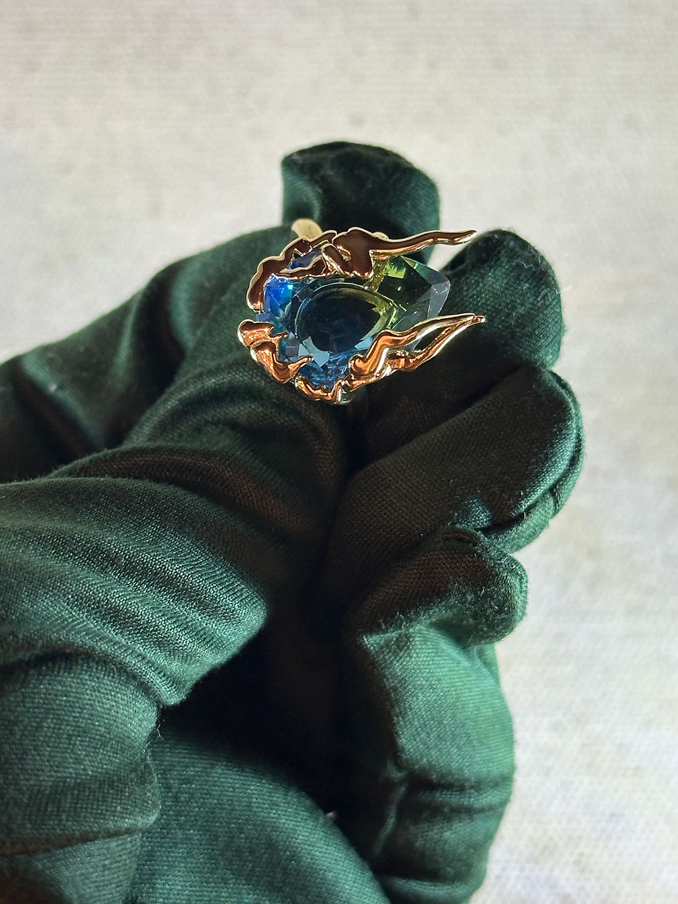 Thumbnail: 18K Gold Plated Stainless Steel Woman Gold Zircon Open Ring