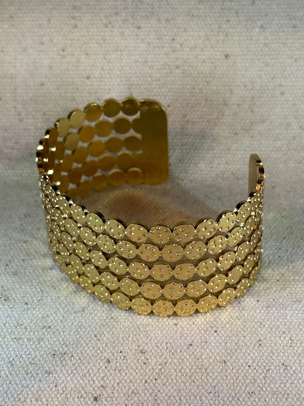 18K Gold Plated Stainless Steel Woman Cuff Bracelet