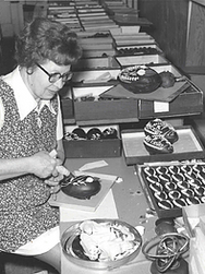 Old Photo of Employee Making Candy at Purity Candy