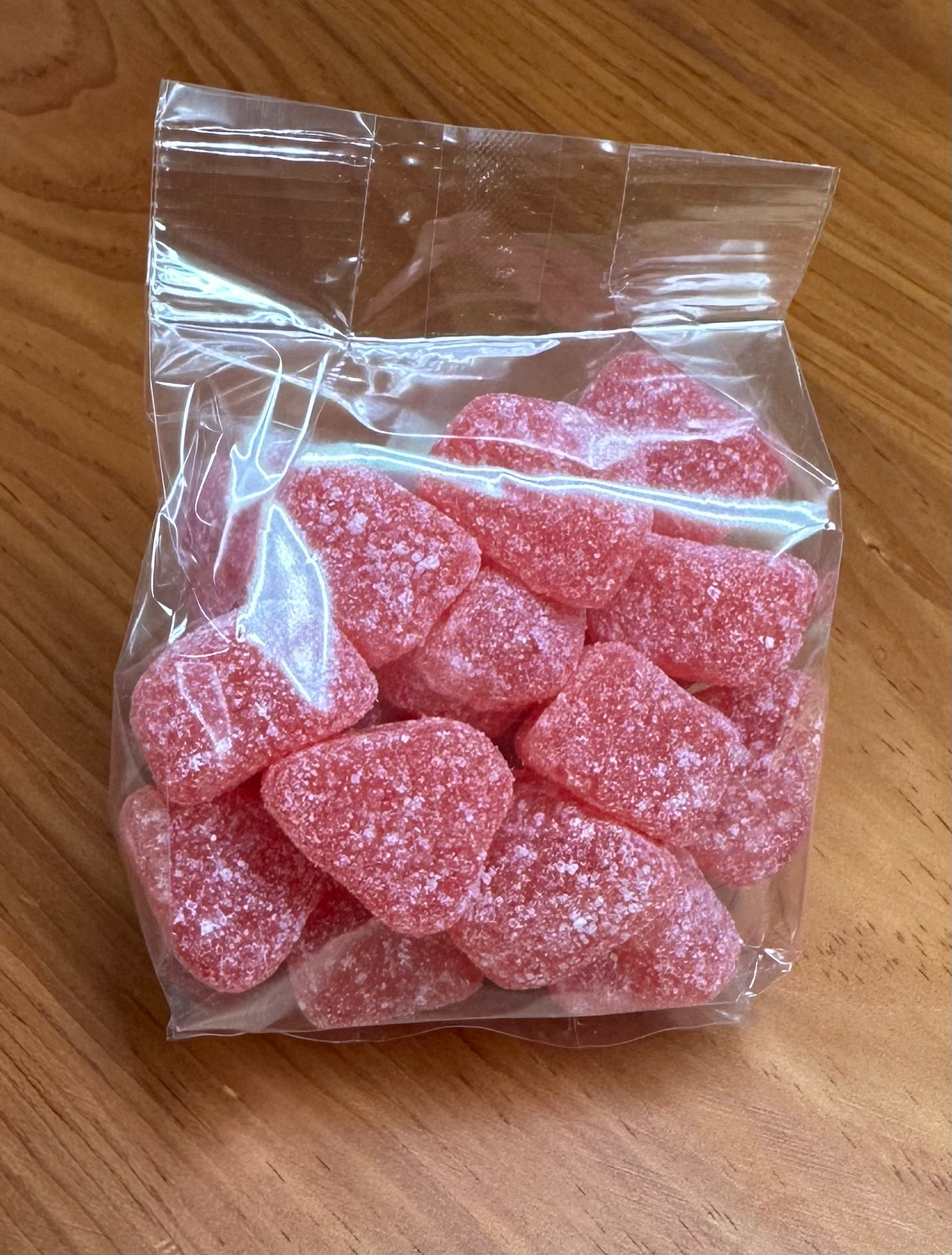 Sour Sanded Cherry Hearts