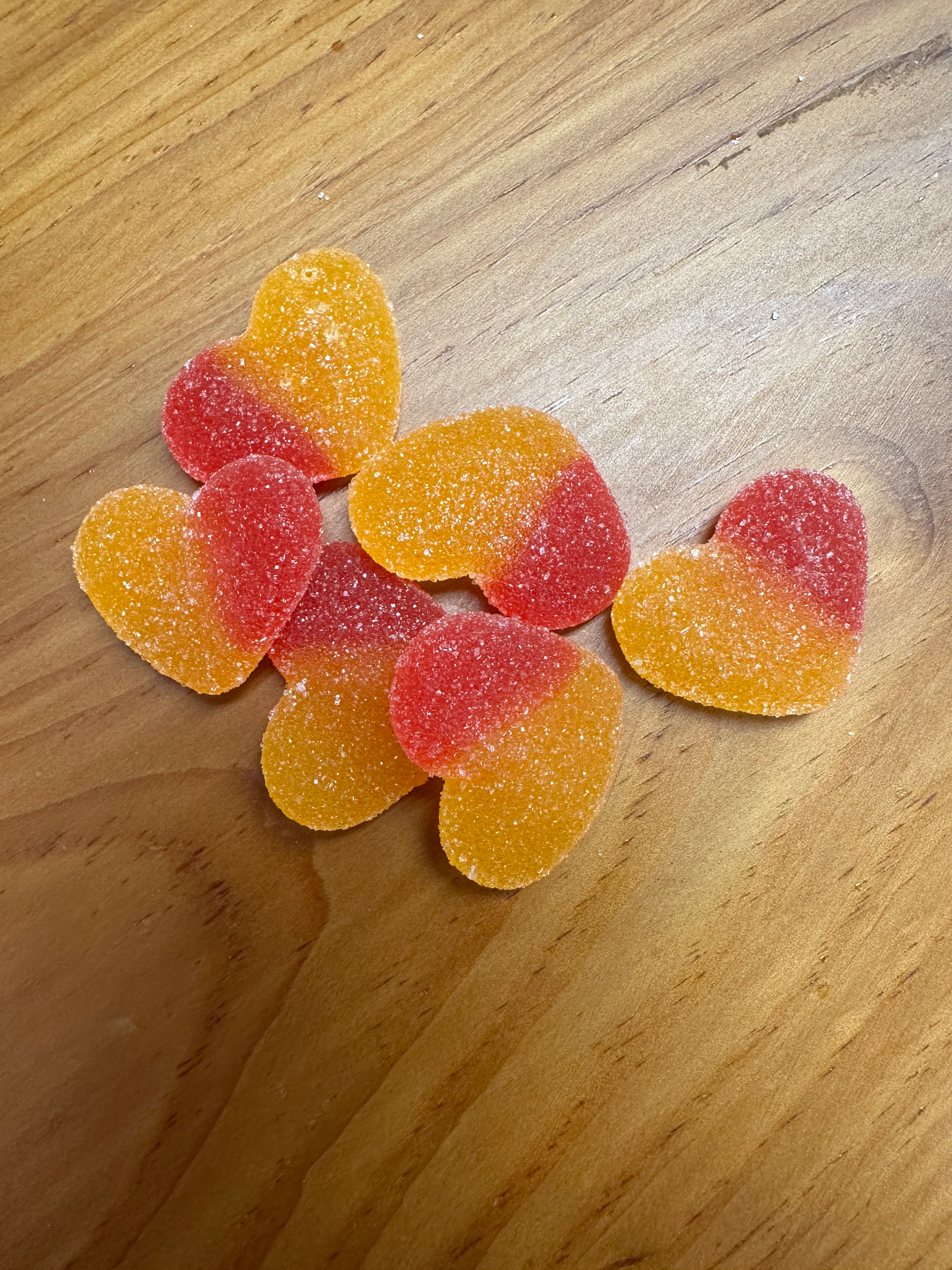 Gummi Peach Hearts
