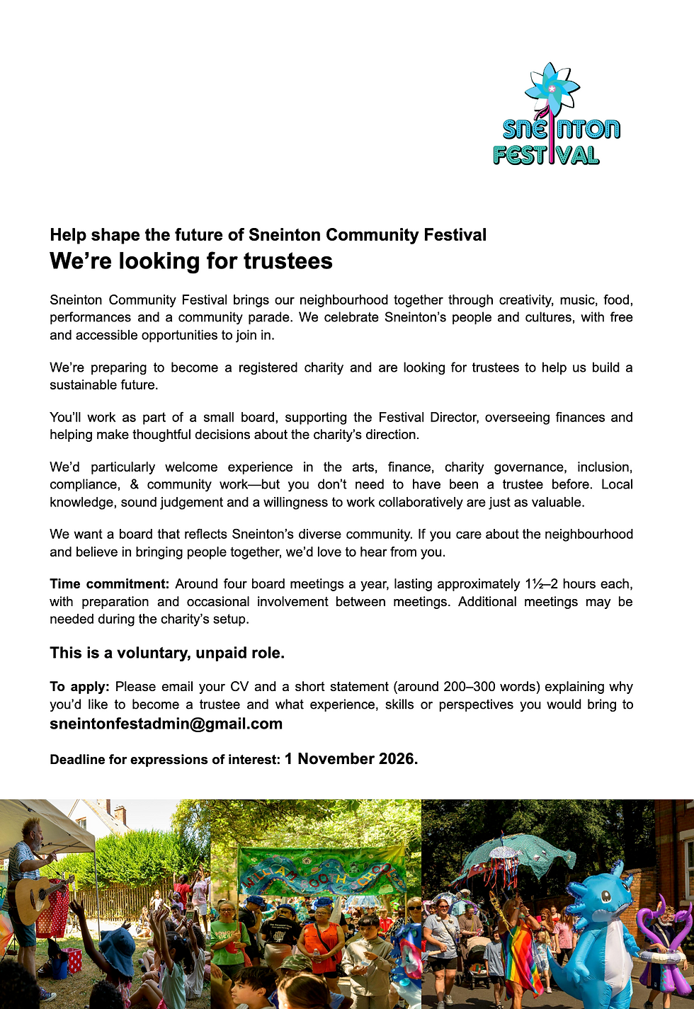 We are looking for trustees