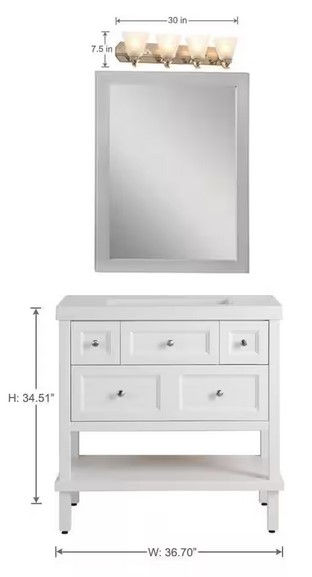 Hampton Bay 4 luces vanity Tavish 261 568