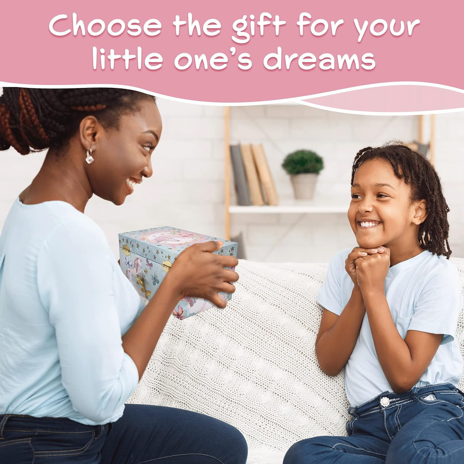 The Memory Building Company Joyero de unicornio para niñas,