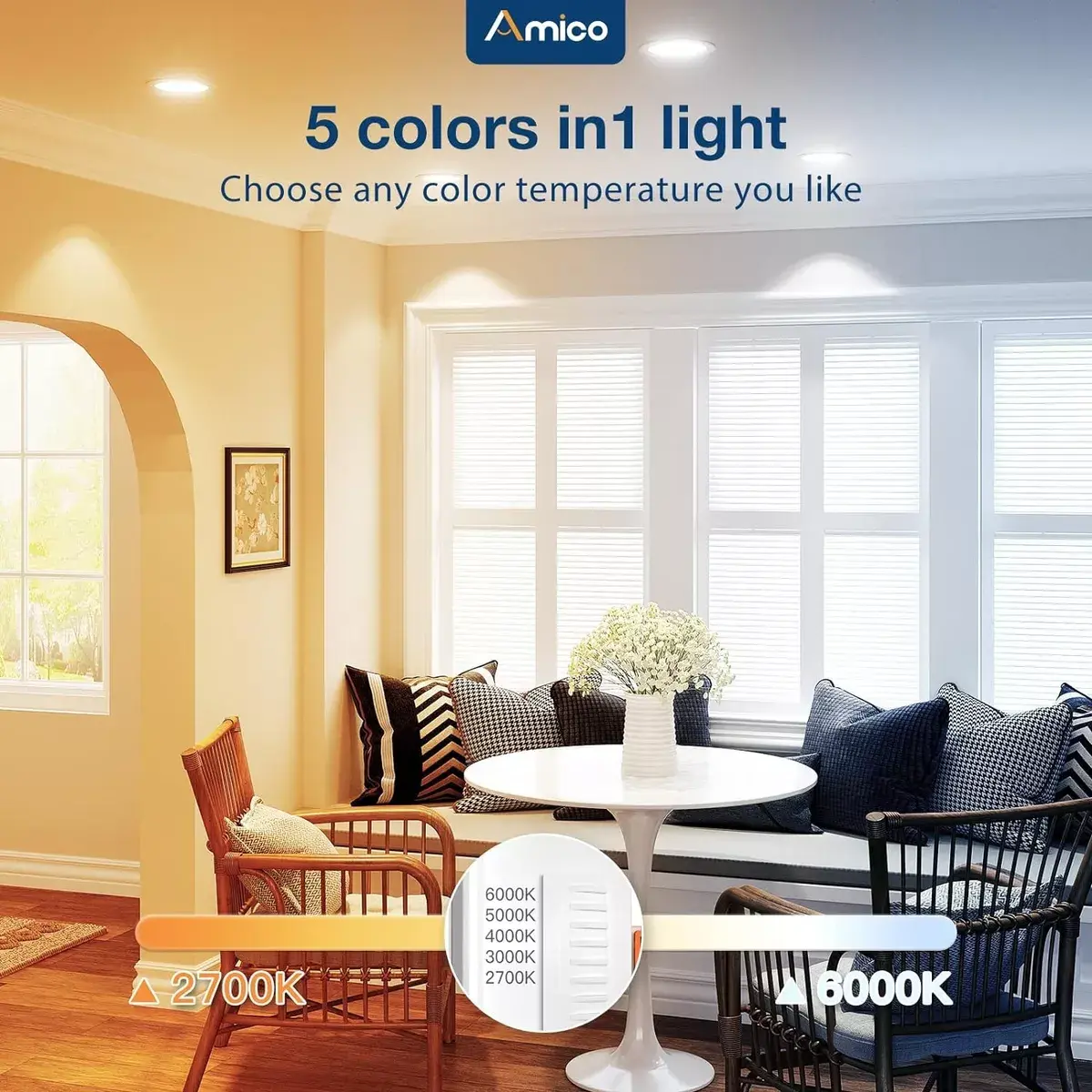 Amico 20 Luces Led Empotrables 5/6 5cct