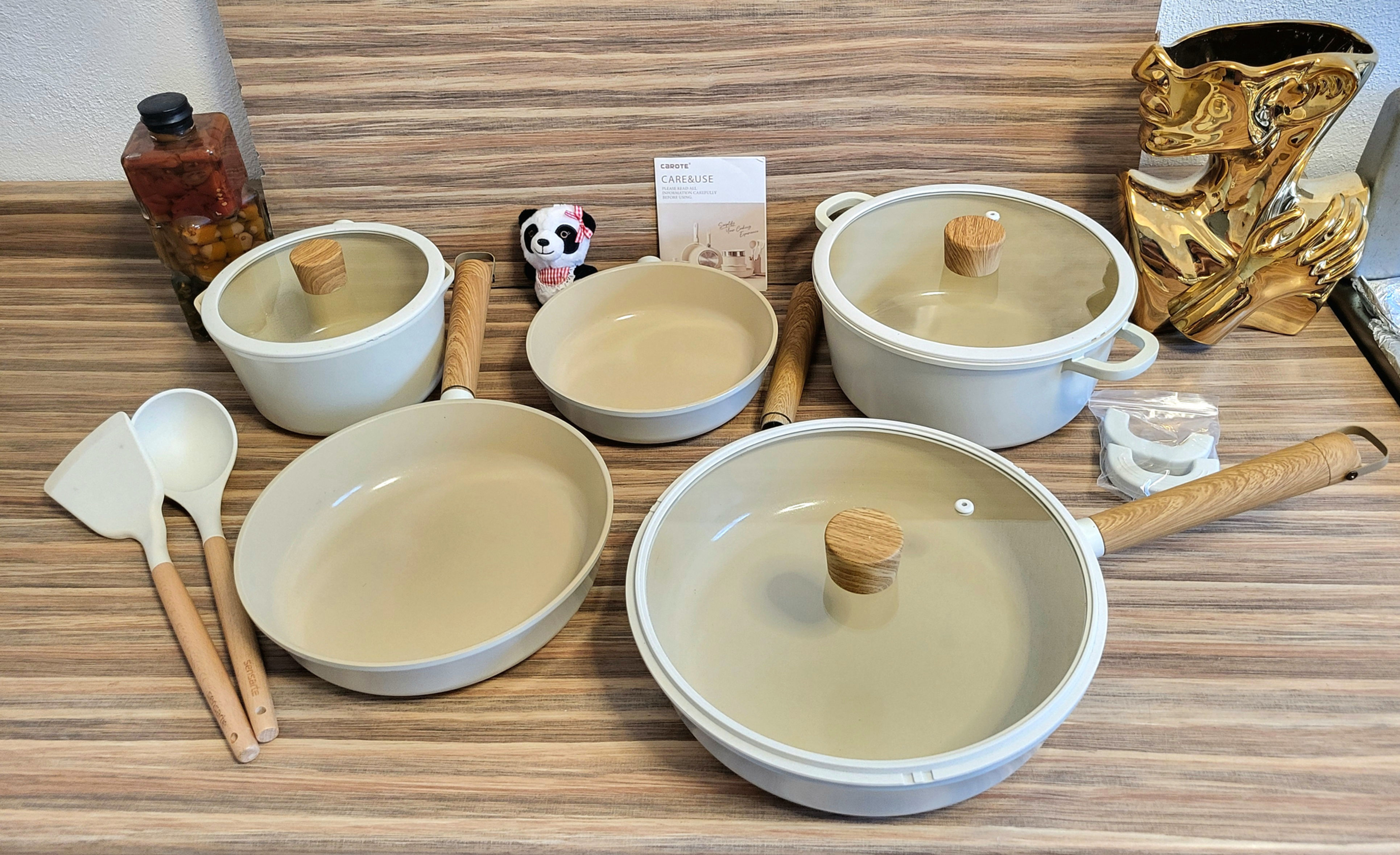 Sensarte Juego de sartenes y hollas 14 piezas