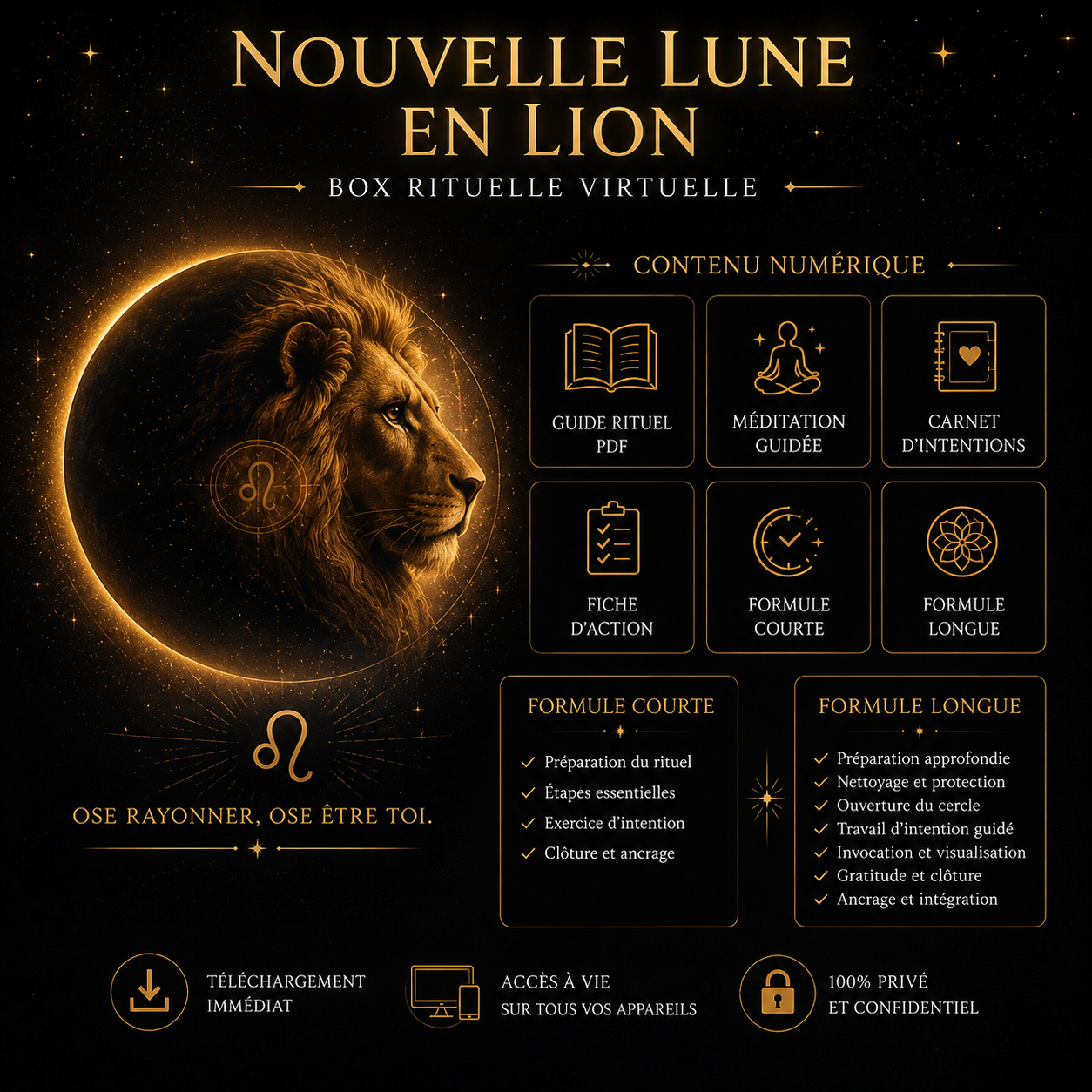 🌑 Box Rituel Nouvelle Lune « Oser sa Lumière »