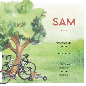 Geboortekaartje Sam achterkant