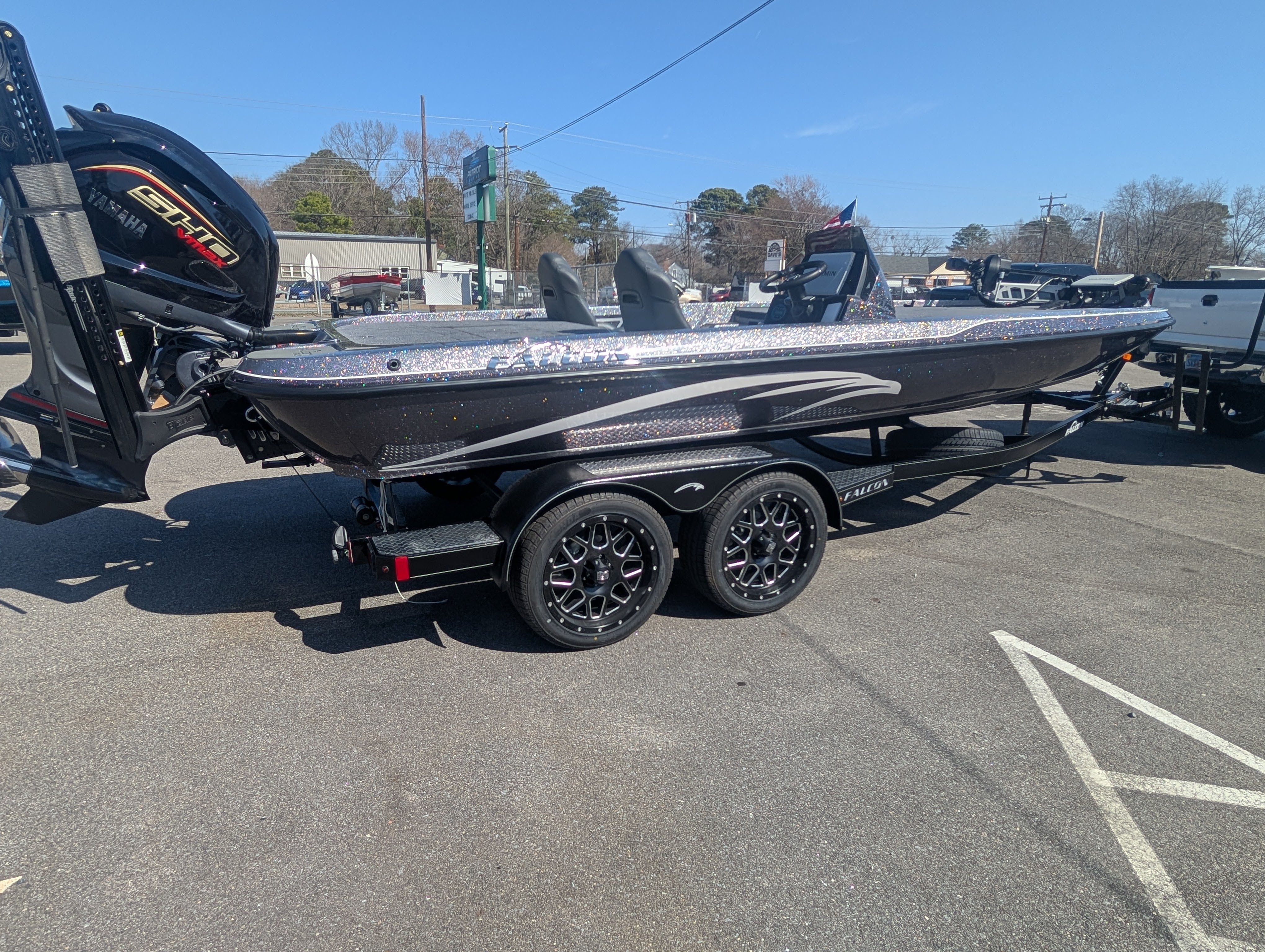 2026 FALCON BASS BOAT BLACK/SILVER