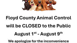 Animal Control Closed From August 1st - 9th