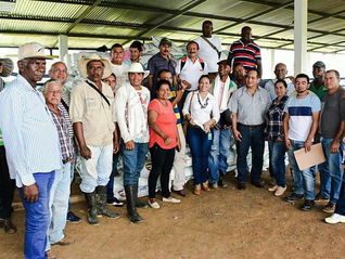 1.288 toneladas de Suplemento Alimentario para Ganado son entregados a campesinos del departamento