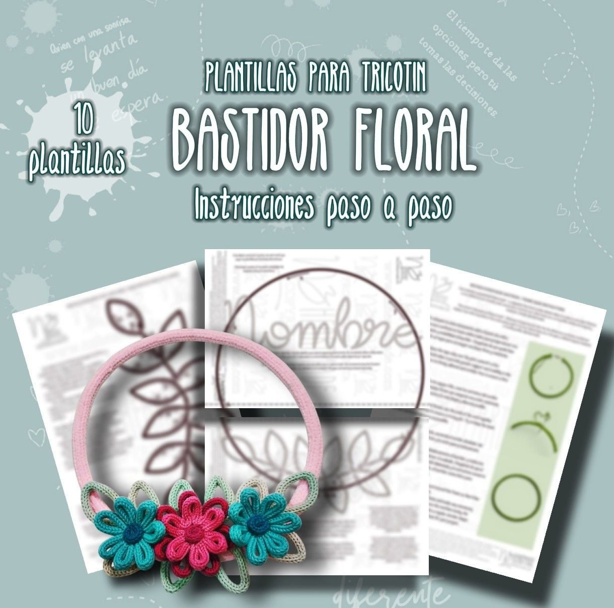 PLANTILLAS BASTIDOR FLORAL - INSTRUCCIONES PASO A PASO