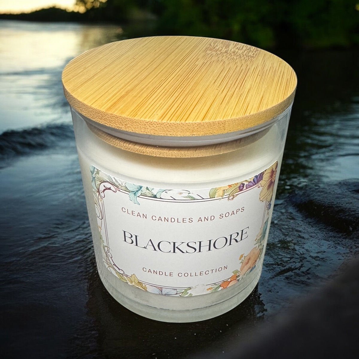 Blackshore | Single Wick |  Bamboo Lid | 8.5 oz