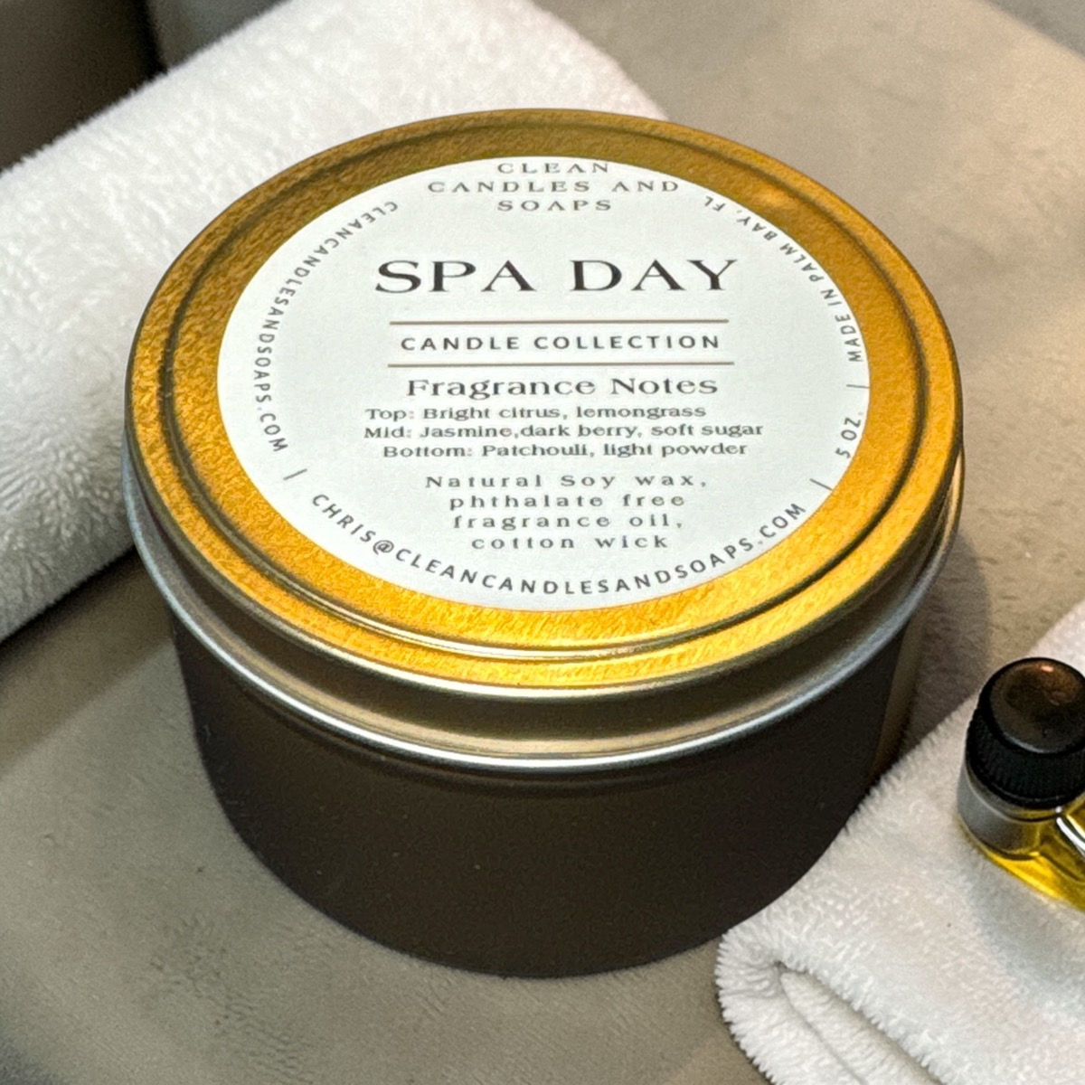 Spa Day | Single Wick | Tin with Lid | 5 oz