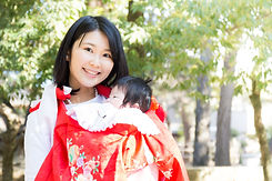 お宮参り母子