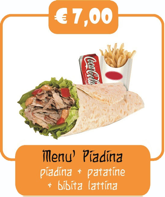 Menù Piadina Kebab