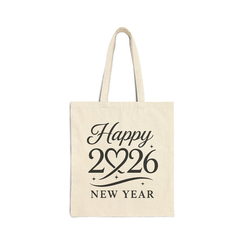 Happy 2026 New Year Tote Bag | Canvas New Year Celebration | JJ Happy 2026 New Year Tote Bag | Canvas New Year Celebration | JJ