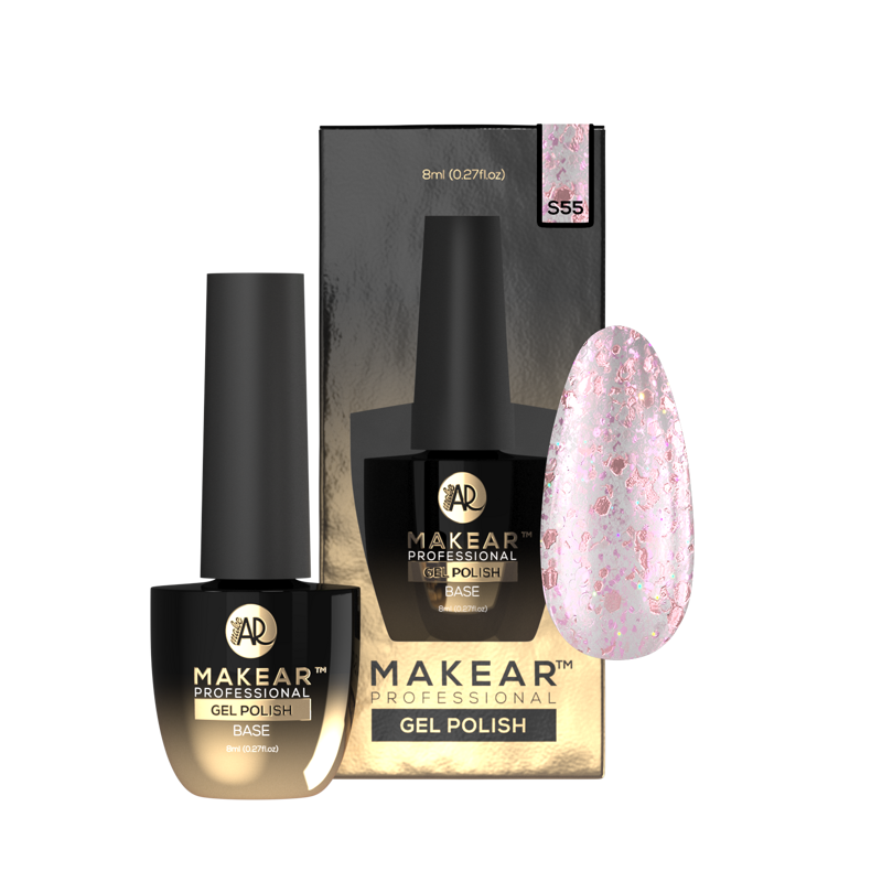 Thumbnail: MAKEAR Pink Aurora S55 Gel Polish 8ml