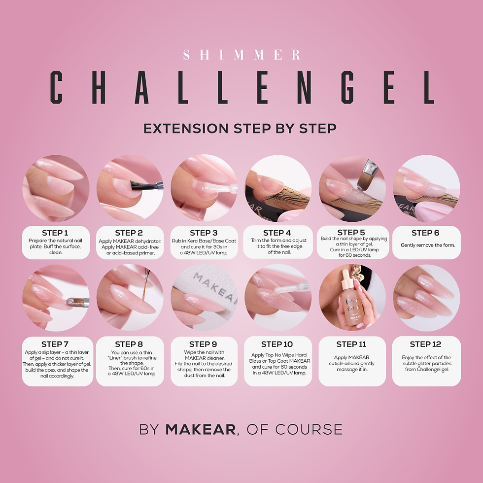 Thumbnail: MAKEAR Challengel Shimmer Dark Rose HG15 BUILDER GEL 50ml