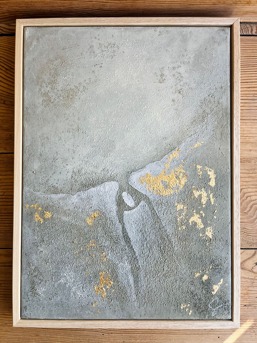 Miniaturbild: "Schutzengel grün II" 27x37 cm in Mischtechnik, in Handarbeit gerahmt