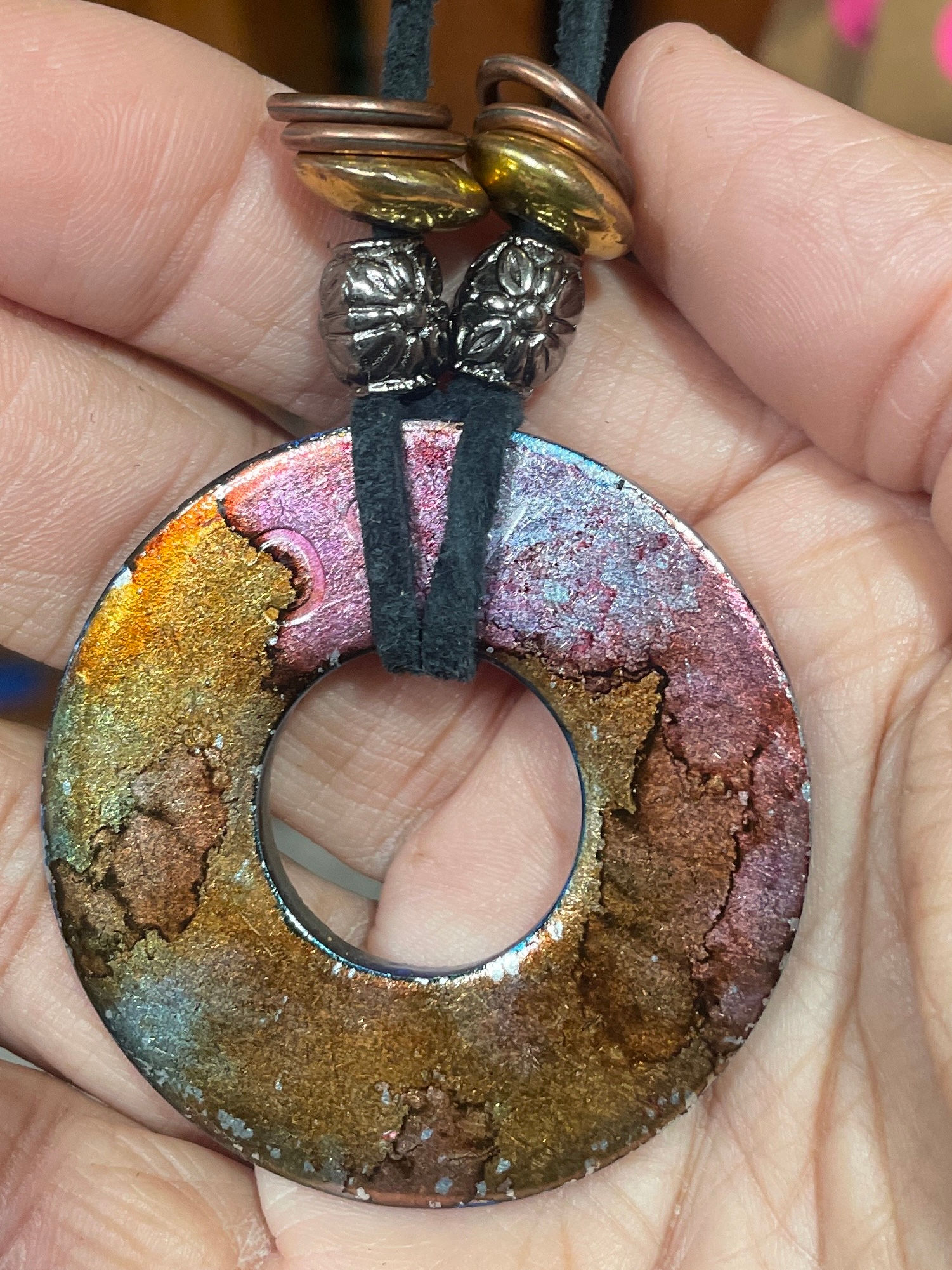 Metal washers front and back 