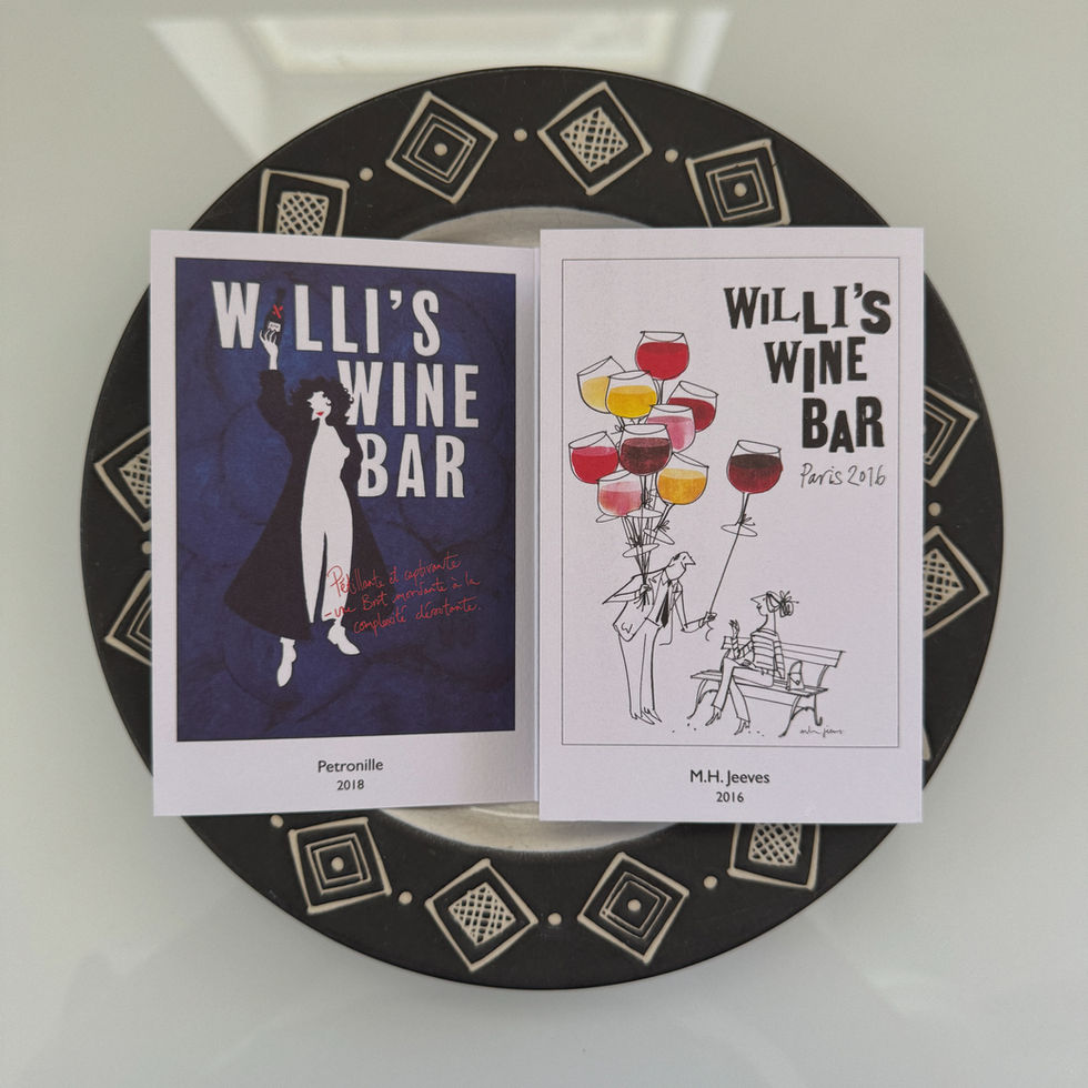 Business card from Willi's Wine Bar