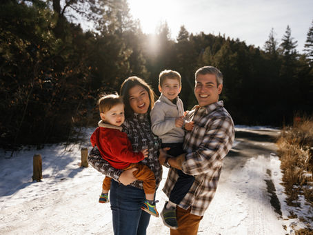 Winter Family Photography in Santa Fe New Mexico