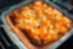 mandarin orange vegan cobbler fresh from the oven and cooling