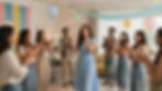 Friends clapping for a woman at a party captured by a birthday party photographer
