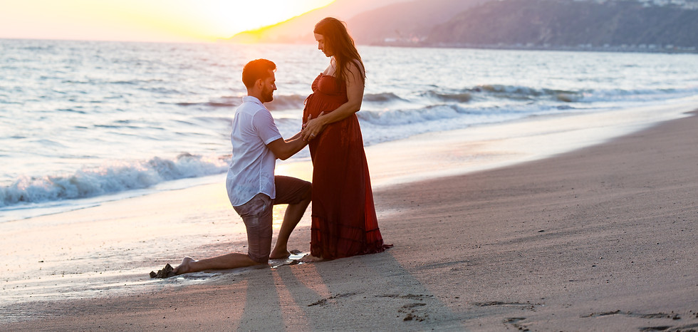 Couple at the beach in a photography portfolio.
